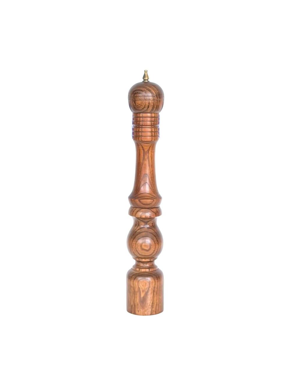 Large Vintage Wood Pepper Mill - Turned Baluster Design